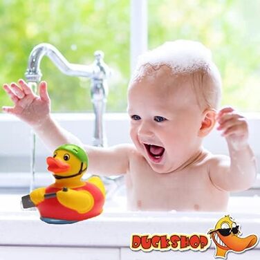 Гумовий качений каяк I Squeaking duck Canoe IL 9,5 см I в комплекті гумовий брелок із каченям