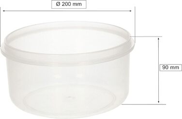 Ланчбокс 2,3 л круглий контейнер для їжі з пластику