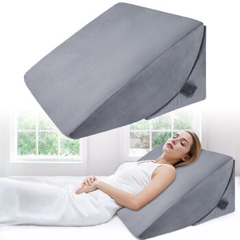 Регульована клиноподібна подушка Babenest з піною високої щільності, ергономічна подушка для спини ліжка та дивана, рефлюксна подушка для читання, сну, ігор, перегляду телевізора (Greu)