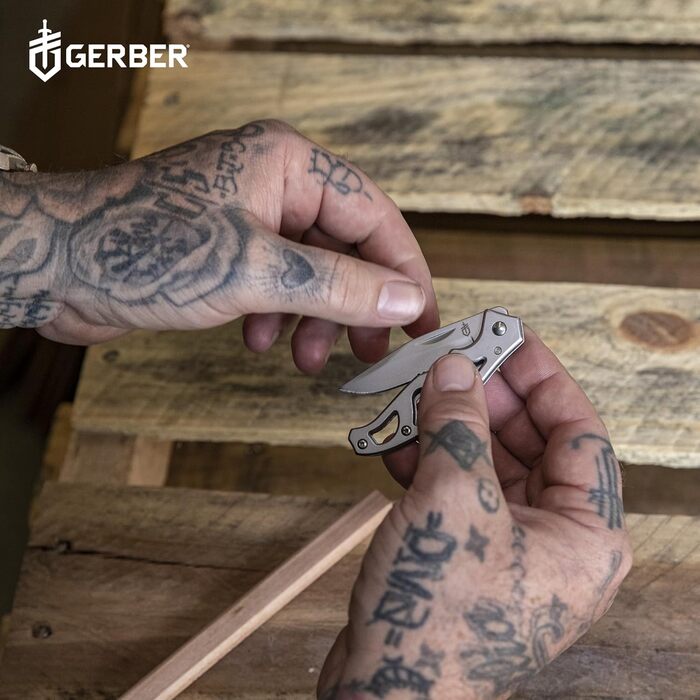 Складаний кишеньковий ніж Gerber з гладким лезом і кишеньковою кліпсою Mini 5,6 см американська версія