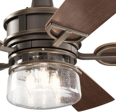 Стельовий вентилятор Light experiences з пультом дистанційного керування світлодіодним освітленням з можливістю регулювання Ø132см