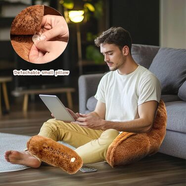 Подушка Capibara Плюшева подушка Capybara, мультяшна спинка, спинка дивана або підлоги, подушка для читання для автомобільних сидінь, офісного крісла, інвалідного візка (60 * 40 см)