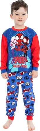 Піжами Marvel Boys Spiderman з довгими рукавами для дітей, 116 синіх