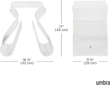 Акриловий журнальний столик Umbra Magino сучасний стілець із місцем для зберігання та полицею для журналів, прозорий універсальний журнальний столик для вітальні, спальні та офісу