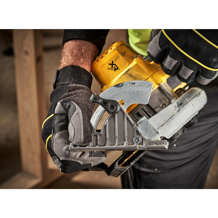 Акумуляторна циркулярна пила Dewalt 18V XR DCS565N (безщітковий двигун, з вбудованим світлодіодом і вентилятором, сумісна з AirLoc