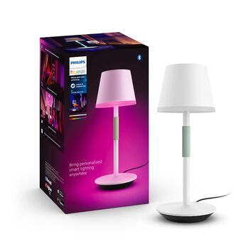 Настільна лампа Philips Hue Go для приміщень та вулиці, біла