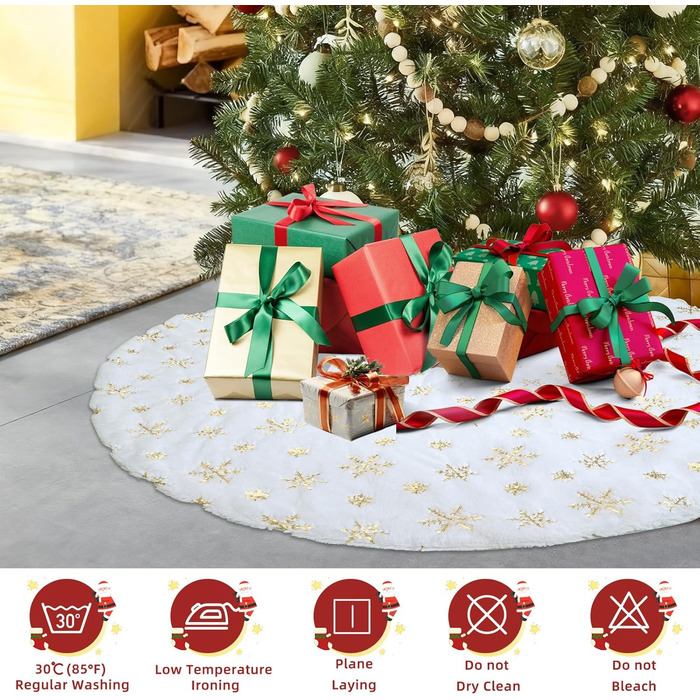 Спідниця для ялинки 120 см біла Rodivor