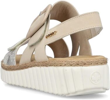 Жіночі сандалі Rieker на танкетці 62950, жіночі сандалі 39 розміру EU, бежевого кольору, 60