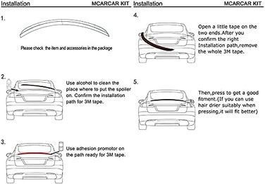 Автомобільний ABS пластиковий задній спойлер для VW Passat CC 2009 2010 2011 2012 2013 2014 2015 2016, Задній спойлер Спойлер Продуктивність губ Тюнінг Lip Wing Styling Аксесуари для модифікації, 666