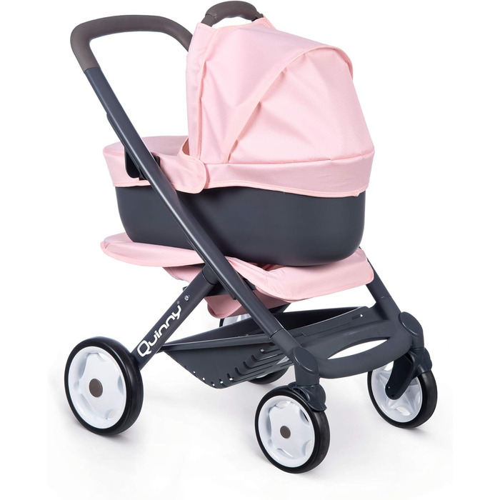 В1 багатофункціональна коляска для ляльок рожева - для ляльок до 42 см - коляска-трансформер для різних потреб у дизайні Quinny, д