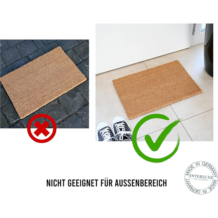 Килимок для дверей Interluxe Coconut - Here Comes the Dog - Килимок для дверей з мотивом собаки - чудовий подарунок для власників собак (40 x 60 см)