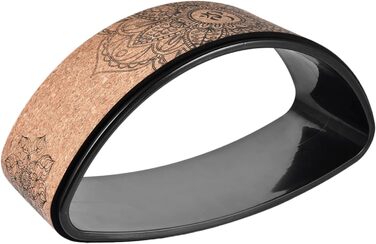 Коркове колесо для йоги для рухів на задньому колесі, прогинів, поз та тренування рівноваги розтягує спину, груди та хребет