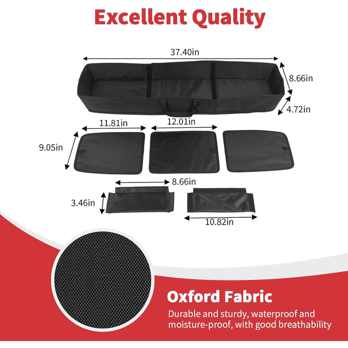 Органайзер для багажника Linskip, що складається, для Dodge Journey 20112020, з тканини Оксфорд, з 2 знімними перегородками