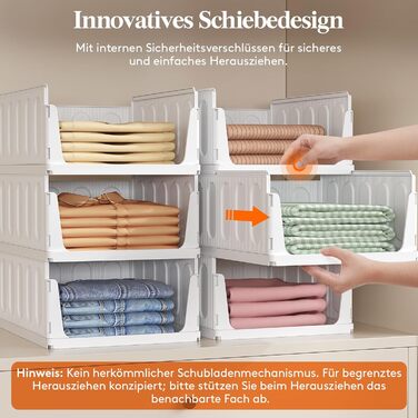 Організатор для гардеробу Lifewit, що штабелюється, висувна шафа, штабелювана коробка для зберігання у ванній кімнаті, кухонній шафі, багатофункціональна система організації, шафа для кемпінгу, 24 л, 5 шт.