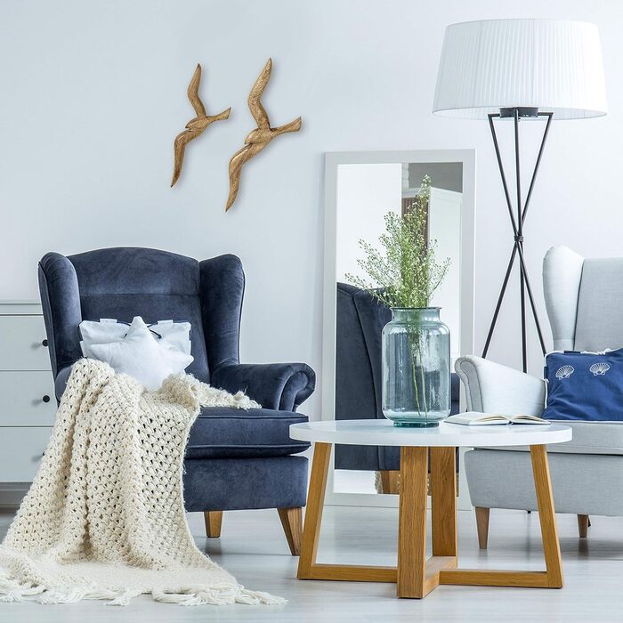 Настінний об'єкт Boltze Чайка (настінний декор з дерева, птахи, морський мотив, фреска для передпокою / вітальні / їдальні) 100794