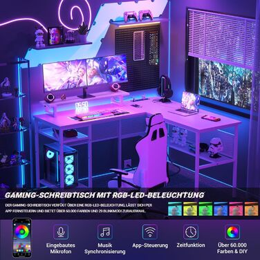 Г-подібний ігровий стіл, 14117x76 см, комп&39ютерний стіл з відділенням для зберігання речей, офісний стіл з двостороннім кутовим столом для навчання, ігровий, домашній офіс, білий