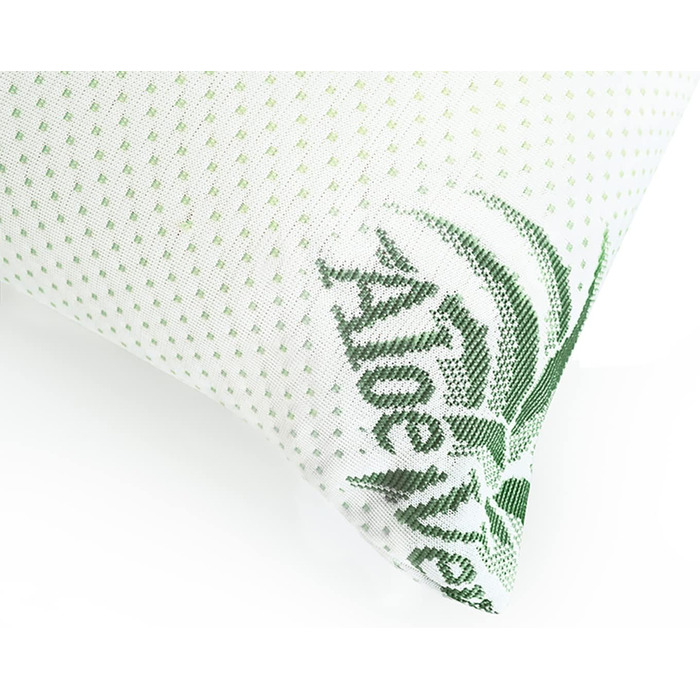 Ергономічна подушка Mister Sandman 40x80, подушка для шиї з 2 наволочками з алое вера, подушка Visco ідеально підходить для сну на животі, спині та на боці, подушка з піни з ефектом пам&39яті з 2 наволочками з алое вера