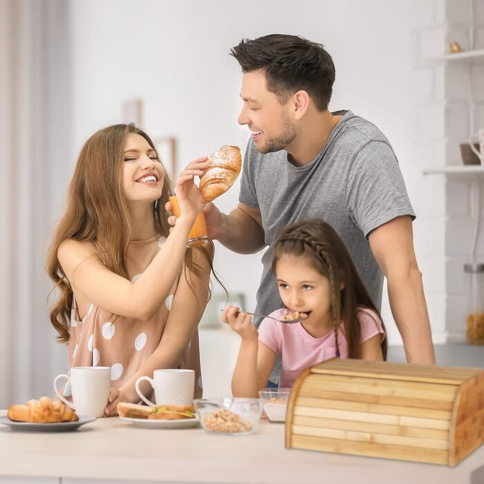 Хлібниця бамбукова HBT 16,5 x 40 x 27,5 см Хлібниця з рухомою кришкою для зберігання хліба зі збереженням аромату Хлібниця з рухом