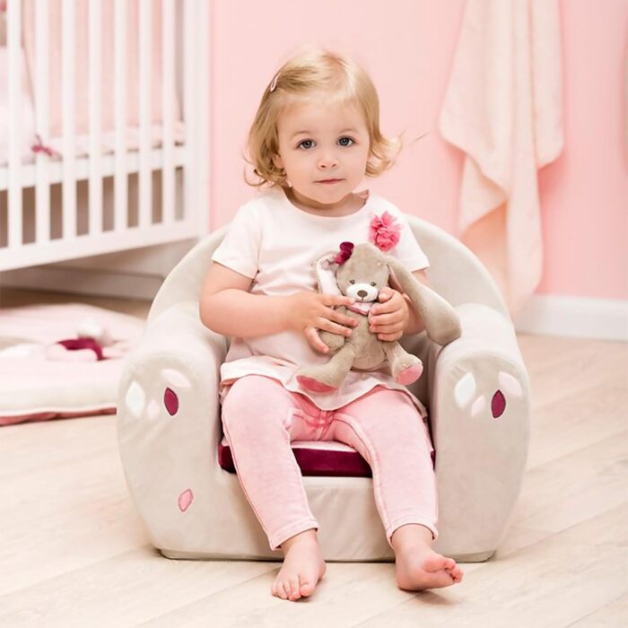 М'яка іграшка Nattou Кролик Ніна плюшева, 30 см рожево-бежева