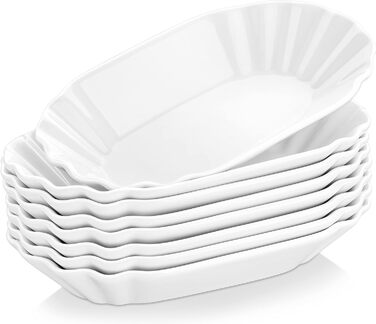 Регулярна серія, 8 шт. Набір пілінгу картоплі фрі, кремовийБілий порцеляновий пілінг для картоплі фрі, миска каррівурст, тарілка д