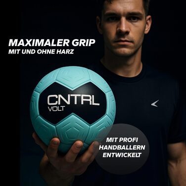 Гандбольний м&39яч CHAIZ CNTRL Volt, синій Без смоли та сумісний зі смолою Максимальний контроль та зчеплення м&39яча Найкращий тренувальний та матчевий м&39яч для чоловіків/жінок, синій 2