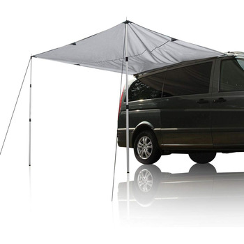 Брезент для будинку на колесах 260 x 240 Тіньове вітрило з пілоном для кемпінгу, автобуса, автомобіля, УФ-50 Захист, водонепроникн