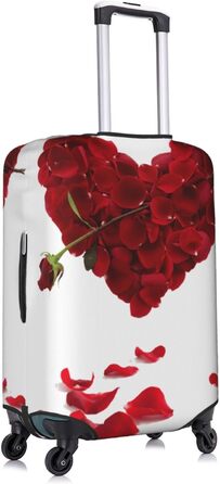 Чохол для валізи JCAKES у формі серця з квітковим візерунком, захисний чохол, захист багажу, можливість персоналізації, білий, розмір 90
