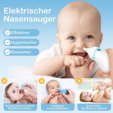 Дитячий електричний назальний аспіратор EasyHome акумуляторний дитячий пилосос, подарунок для новонароджених, малюків, аспіратор д