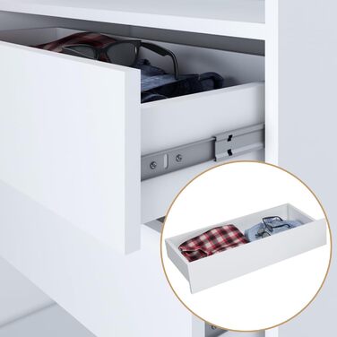 Шафа Aurelia 2 Шафа з розсувними дверима шириною 200 см з дзеркалом, 3-дверна, шафа з шухлядами, шафа з розсувними дверима для спальні або гардеробної, біла