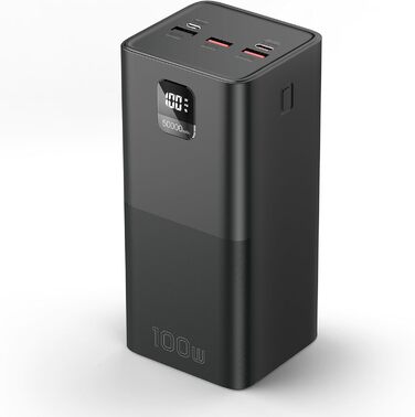 Портативний зарядний пристрій Powerbank 50000mAh швидка зарядка USB C ноутбук зовнішній блок живлення, 4 виходи 3 входи світлодіод