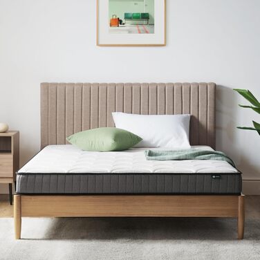 Двомісний матрац ZINUS пружинний та з піни з ефектом пам&39яті 135 x 190 см висота 15 см середньої жорсткості гібридний матрац, що підтримують шкіру ортопедичний пружинний матрац з підтримкою тіла двоспальний (135 x 190 см) білий