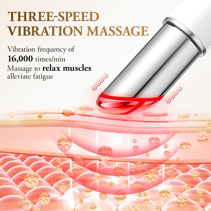 Масажер для очей, ANLAN 402 Масажер для обличчя Eye Fresher Electric EMS Face Device LED Light Therapy Масажер для обличчя для видалення темних кіл, масажер для обличчя та очей проти зморшок проти старіння Режим-2