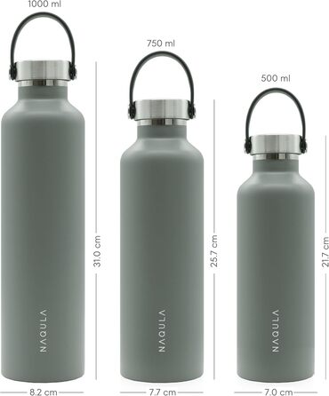 Термос об&39ємом 750 мл з ручкою для перенесення та знімним заварювачем для чаю або фруктів. Герметична пляшка з нержавіючої сталі, підходить для газованих напоїв, ізольована пляшка для гарячих та холодних напоїв. (Сірий) Сірий 750 мл