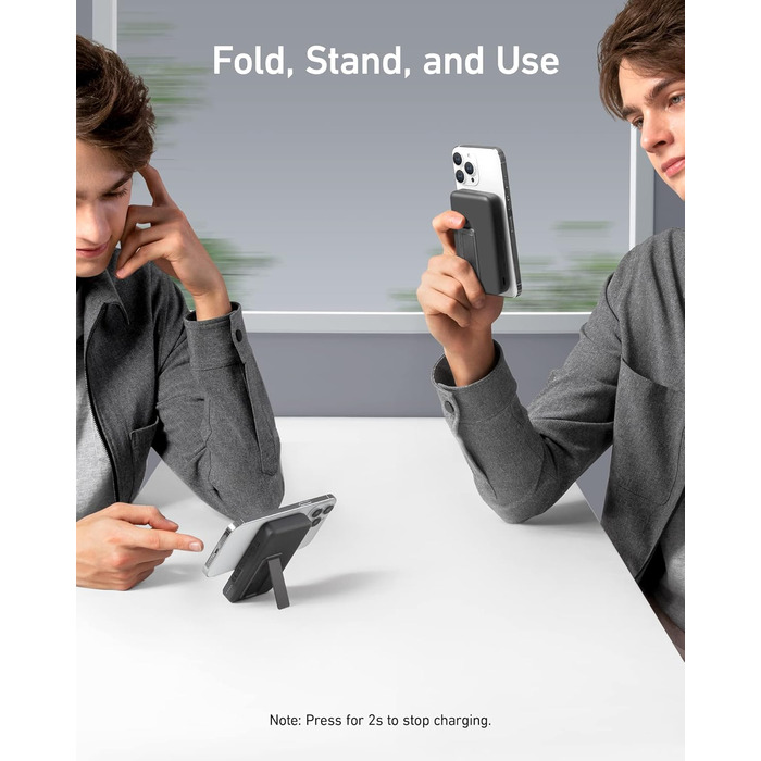 Магнітний акумулятор Anker 633, висувний магнітний бездротовий павербанк на 10 000 мАг, сумісний лише з iPhone 13/13 Pro / 13 Pro