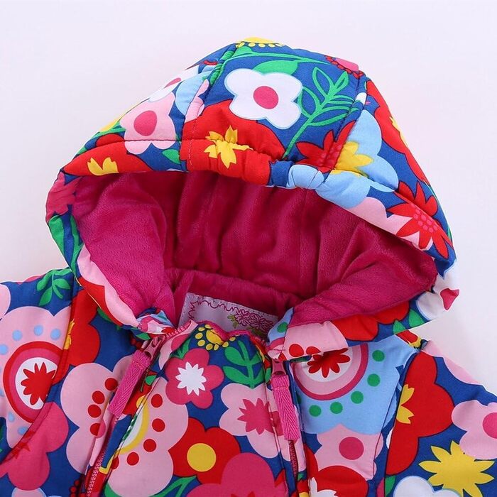 Дитячий зимовий комбінезон з капюшоном, зимовий костюм з рукавичками та пінетками, комплект теплого одягу для дівчаток та хлопчиків, 12-18 місяців () E