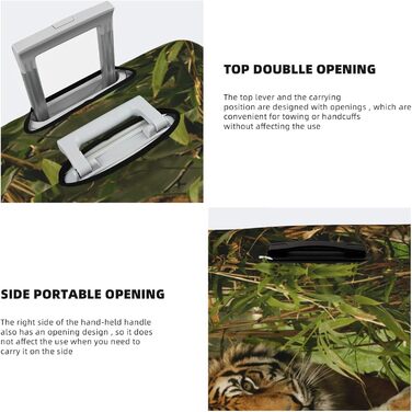 Чохол для валізи Tiger, міцний захист, підходить для багажу розміром 45.7 - 81.3 см, малий, Чорний