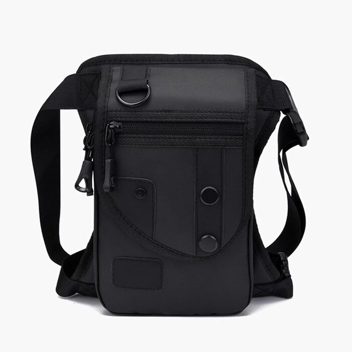 Поясна сумка Fenteer, сумка для відпочинку, регульована сумочка, водонепроникна сумка для ніг, сумка для риболовлі для подорожей на природі, для дорослих, чорна