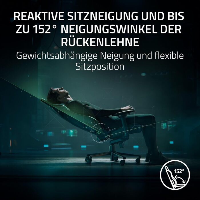 Ігрове крісло з адаптивною поперековою підтримкою (амортизація з піноматеріалу високої щільності, екологічно чиста шкіра EPU без розчинників, 4D підлокітники) Чорний Чорний Iskur V2, 2 -