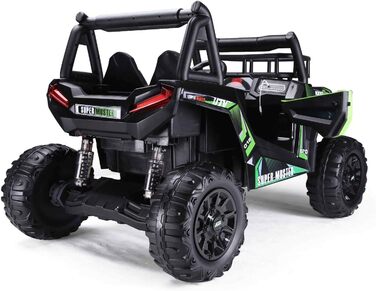 Дитячий електромобіль RIRICAR 24V UTV, зелений, електромобіль для дітей 2-х місцевий з пультом дистанційного керування 2.4 ГГц, дв