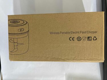 Універсальний подрібнювач Mini Electric Knob Crusher з 2 чашками, подрібнювач Multi-Chopper 250 мл і 100 мл також для м'яса, перцю чилі, фруктів - заряджається USB (синій)