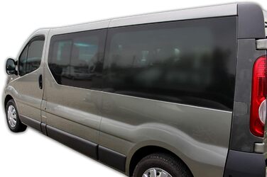 АВТОМОБІЛЬНИЙ СКАУТТ GP Wind Deflector Rain Deflector підходить для Vivaro 2001-2014, Primastar 2001-2014, чорний, тонований, набір з 2 шт. , аеродинамічний