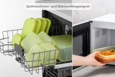 Контейнери для зберігання свіжих продуктів LocknLock Fresh Block з кришками набір із 2 контейнерів для зберігання продуктів, що штабелюються та не містять бісфенолу А можна використовувати в мікрохвильовій печі, морозильній камері та мити в посудомийній м