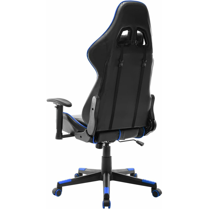 Ігрове крісло, офісне крісло, ігрове крісло, обертове крісло, письмове крісло, чорно-синя штучна шкіра