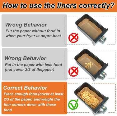 Аксесуари для фритюрниці BYKITCHEN для Tefal 5.2/3.1L Dual Easy Fry, Philips Dual Basket Airfryer 3000 Series, Папір для випічки для фритюрниці Moulinex 8.3 л, Cecotec, DMS, аксесуари для фритюрниці (100 шт. )