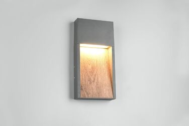 Стічний вуличний LED-світильник Trio Salmon 246960135, литий алюміній, антрацит/імітація дерева, з LED-лампою 11 Вт