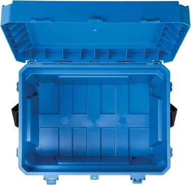 Коробка для сидіння Shakespeare дуже водостійка, велика місткість для зберігання снастей подвійний механізм блокування, надзвичайно глибока кришка для солоної та прісної води, синій колір