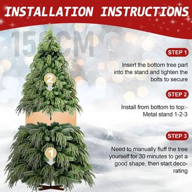 Різдвяна ялинка зі снігом 150 см Soontrans