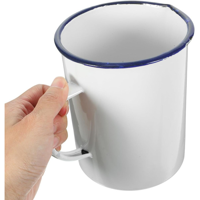 Емальований мірний стаканчик Garneck Vintage Water Cup Camping Cup із сільським дизайном для кави, чаю та гарячих напоїв, безпечний для миття в посудомийній машині та довговічний