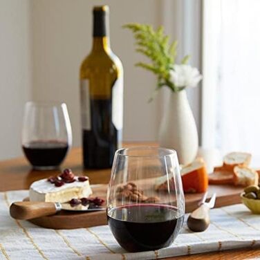 Унцій небиткі пластикові стакани для вина, 450 мл багаторазові надміцні прозорі стакани для пиття, стакани без ніжки для шампанськ