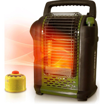 Газовий обігрівач для намету STREND PRO 2 кВт з 1 газовим картриджем для кемпінгу, портативний газовий обігрівач для приміщень, наметів, кемпінгу, риболовлі, полювання, міні-газовий обігрівач з датчиком кисню, мобільний